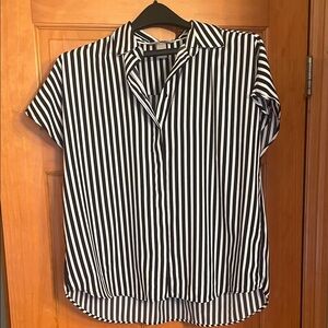 H&M Black and White Striped Button Down Shirt